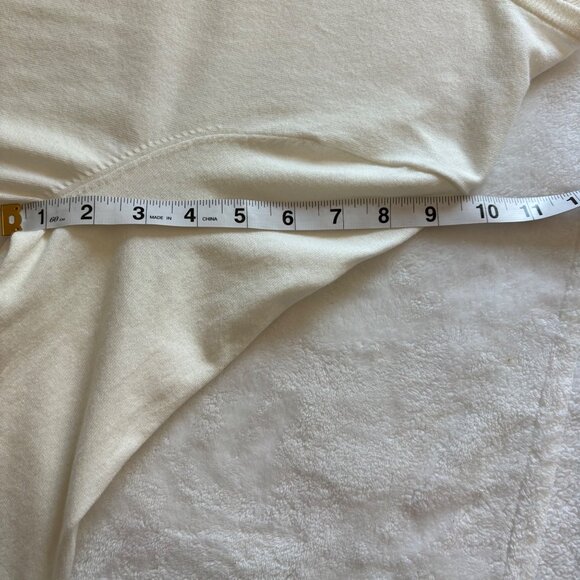 Lands End Womens Ivory Button-Down White Cardigan Sweater Size Large (14-16 ) - Picture 10 of 12